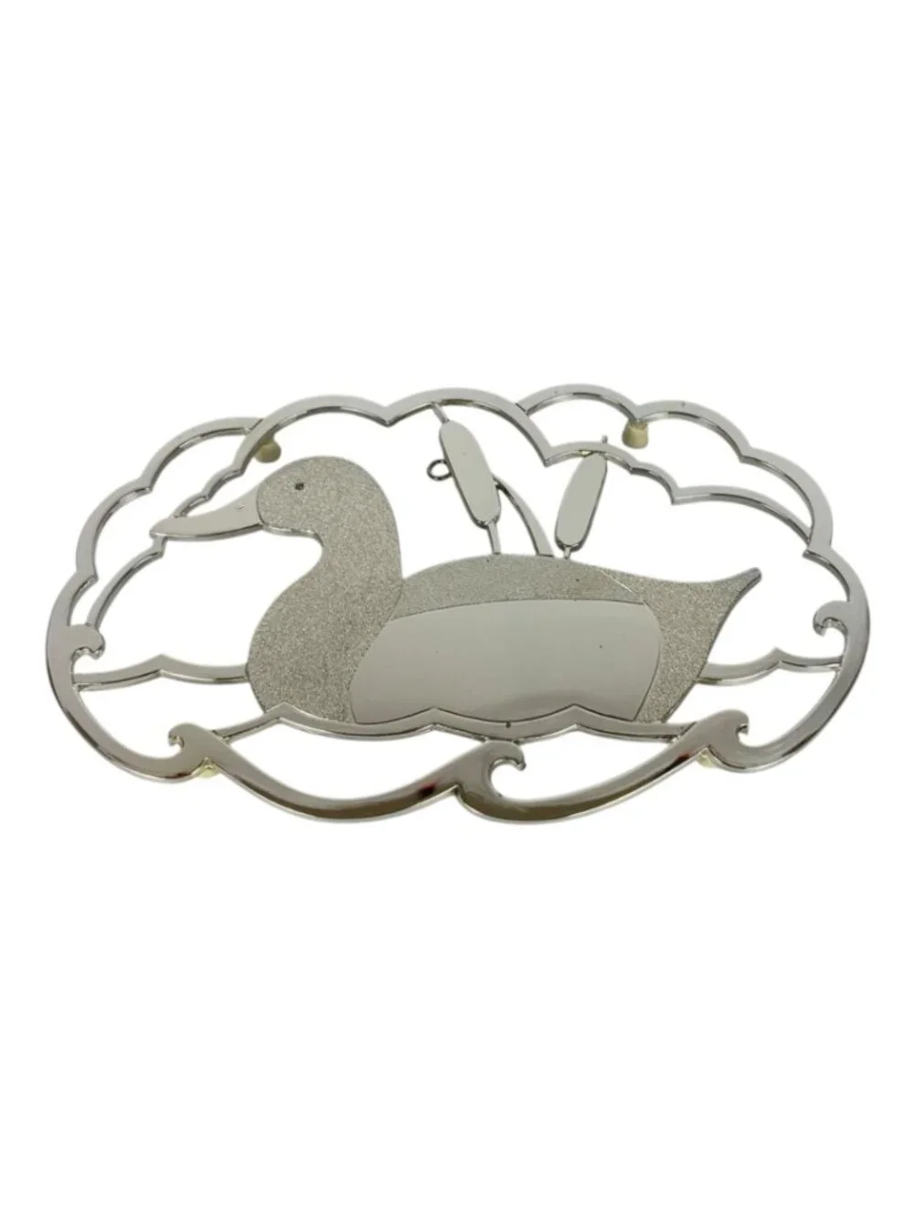 Wm A Rogers Duck Trivet Tarnish-Resistant Silver Plated Made In Japan